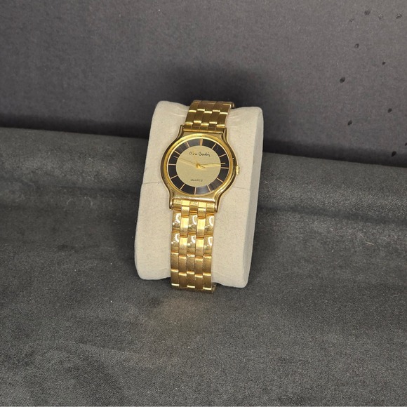 Pierre Cardin Wrist Watch Womens Gold Black Quartz Analog Dress Vintage - Picture 3 of 6